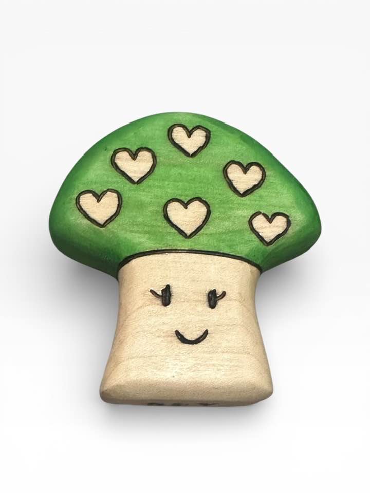 Wooden Toadstool Mushroom Toy