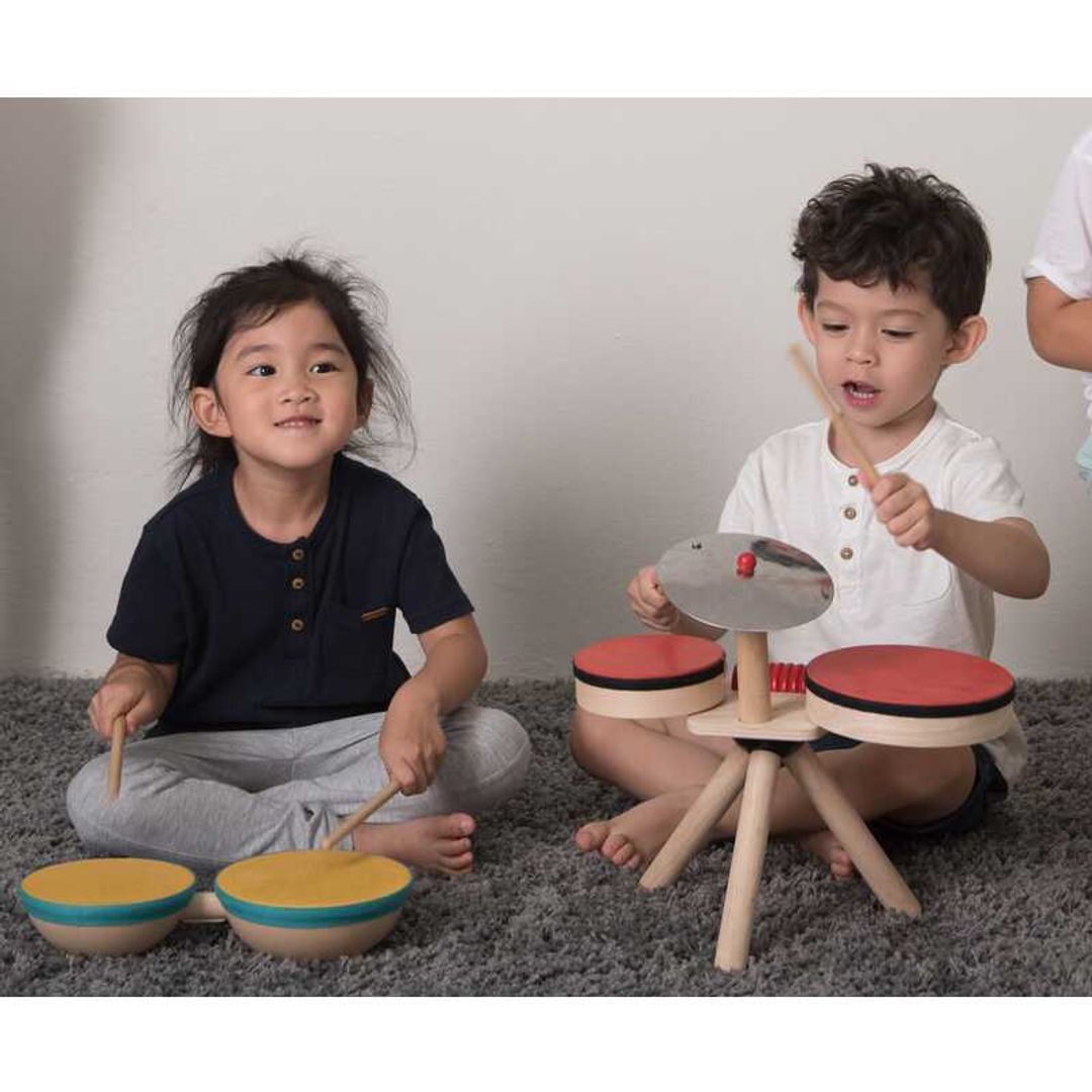 Plan Toys Double Drum – My Toy Wagon - Main Image