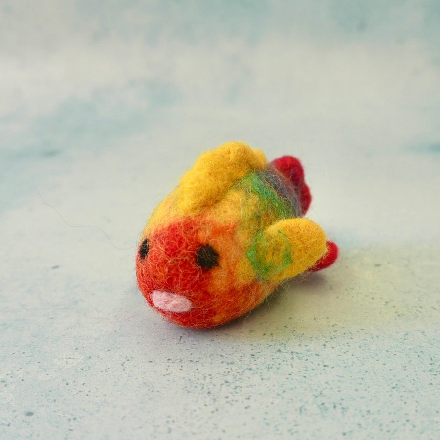 Rainbow Fish, handmade felt toy from Little Brood.