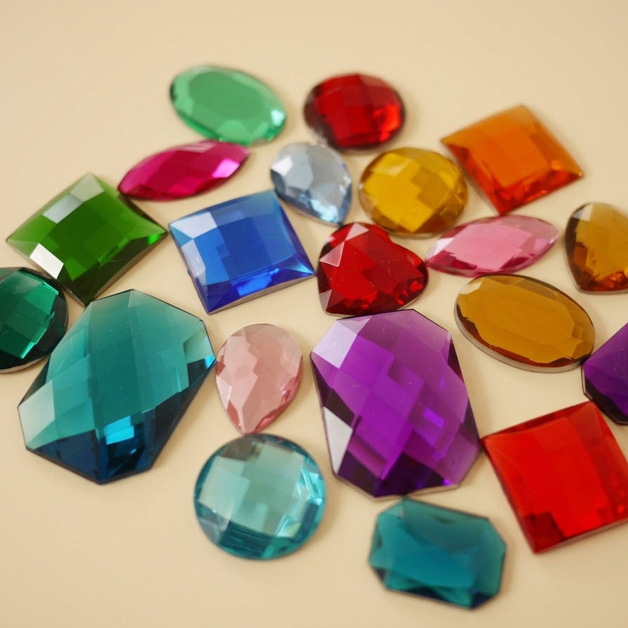 Bauspiel Glittery Sparkling Stones, 144 pcs