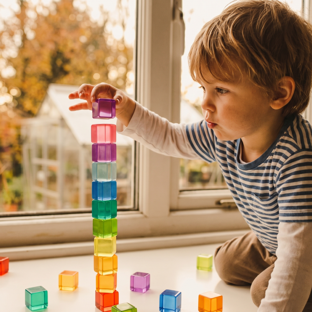 Bauspiel Lucent Cubes, Set of 100 – My Toy Wagon
