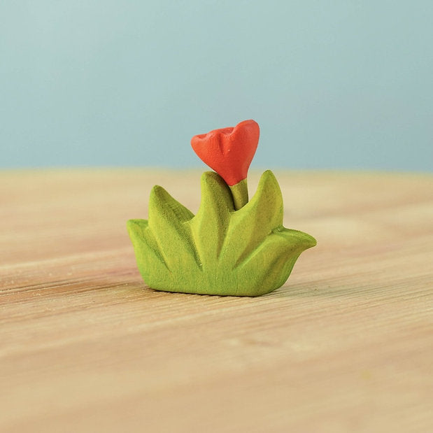 Bumbu Small Wooden Grass with Orange Flower
