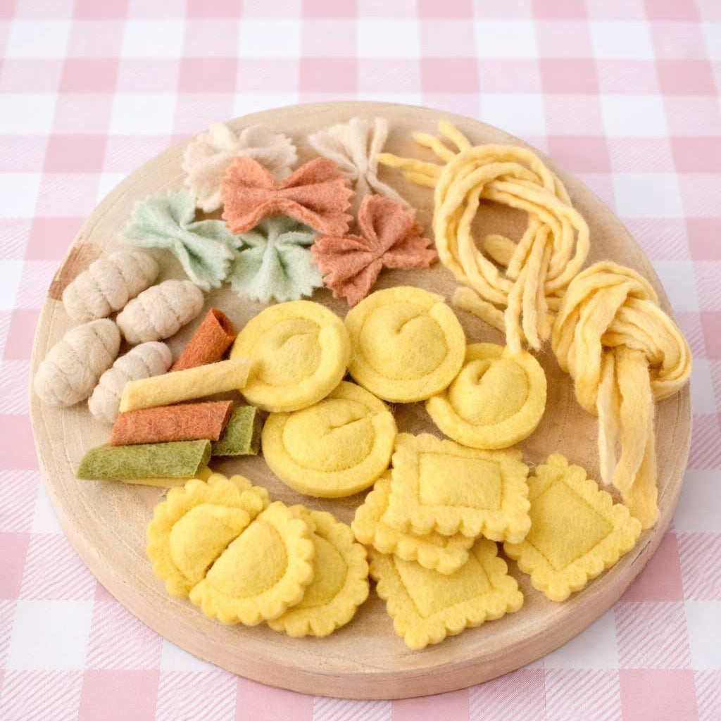 Felt Pasta Play Food Set