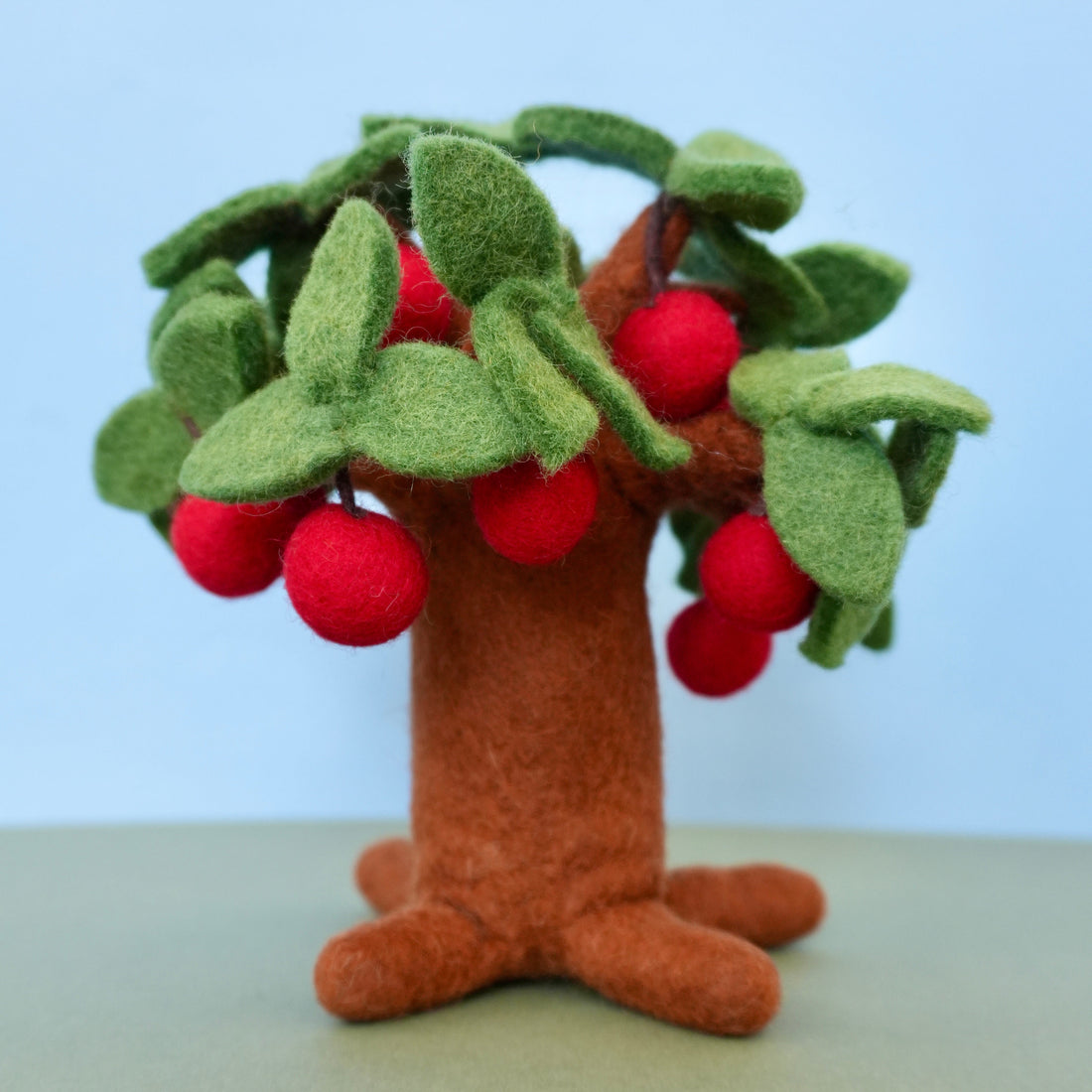Felt Apple Tree, Little Brood hand-felted wool felt tree, an apple tree for small-world landscapes.