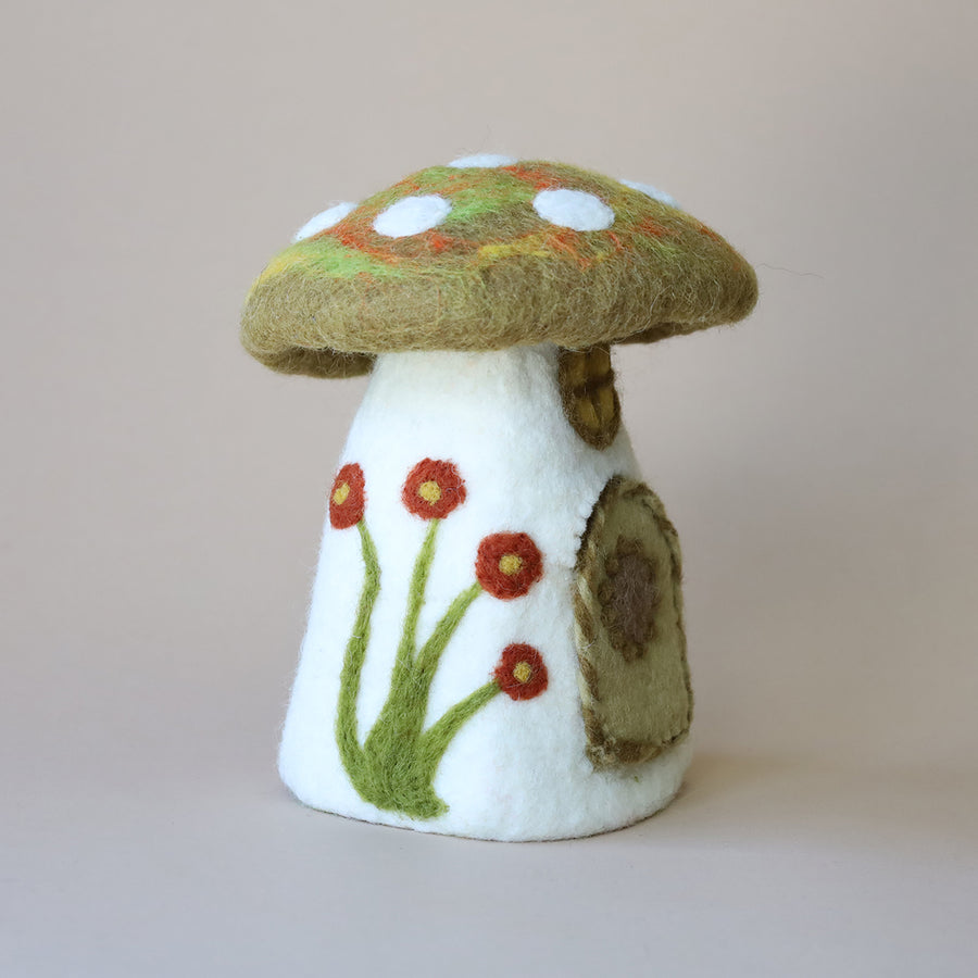 Mushroom House with Carrot Garden Mat