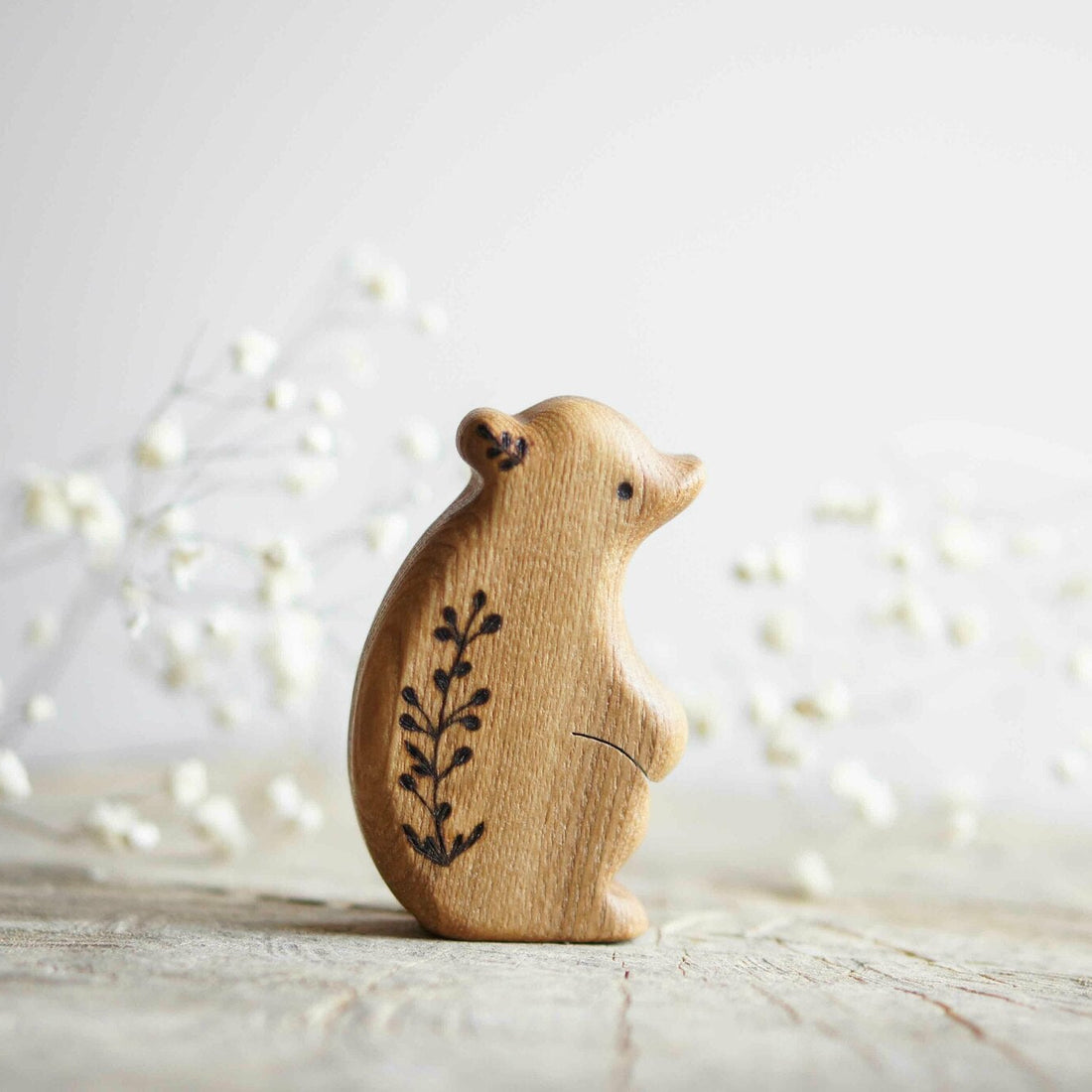 Wooden Baby Bear, Standing
