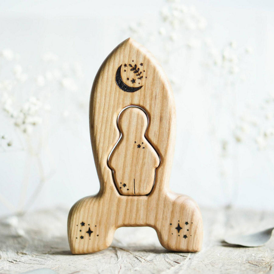 Wooden Rocket Puzzle