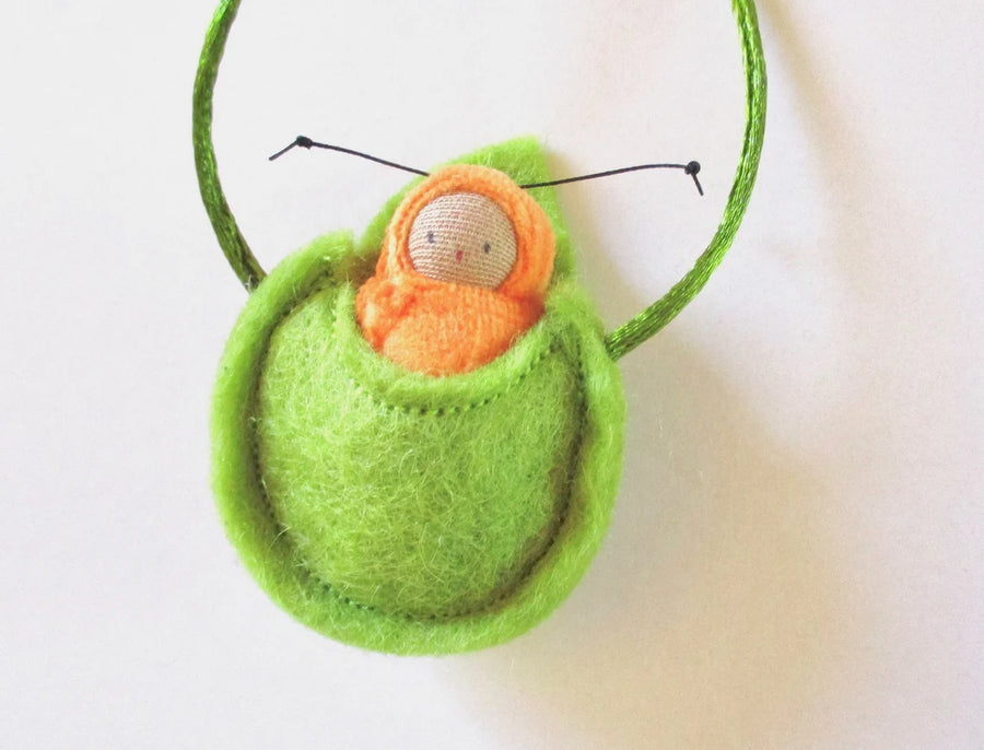 Fairyshadow Love Bug in Leaf Necklace, Assorted Colors