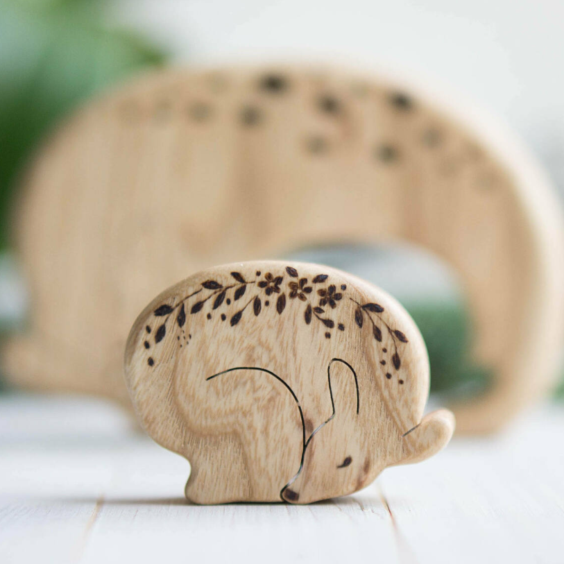 Wooden Deer Puzzle, a hand-carved wooden toy by Tiny Fox Hole.