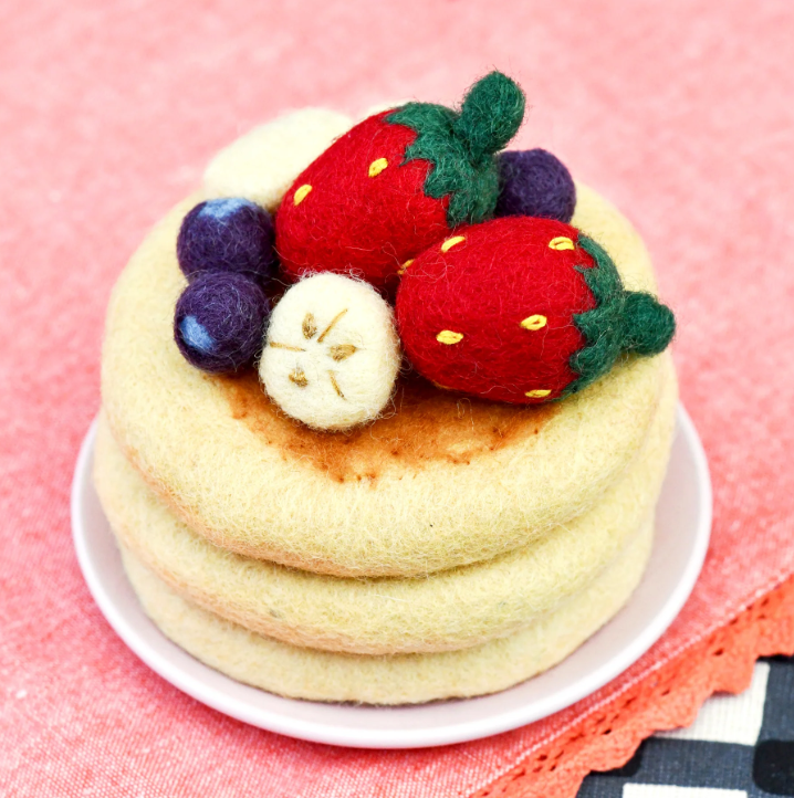 Felt Pancake Stack Play Food Set
