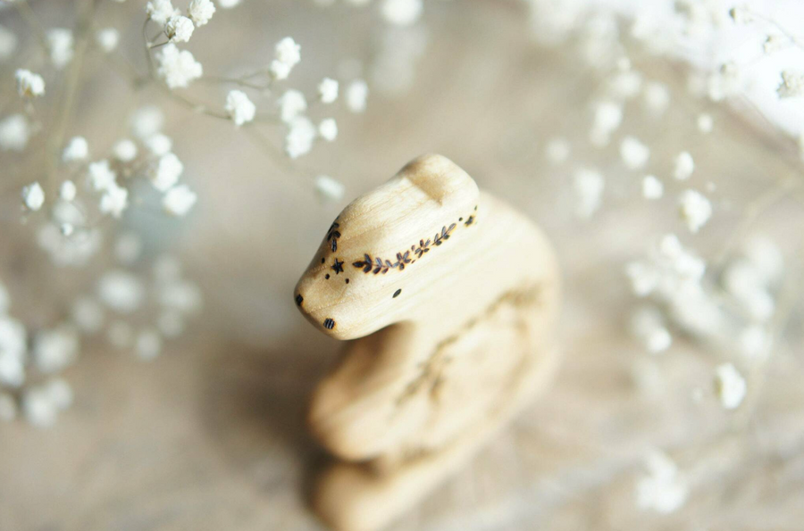 Wooden bear announcement puzzle by Tiny Fox Hole (view 2)