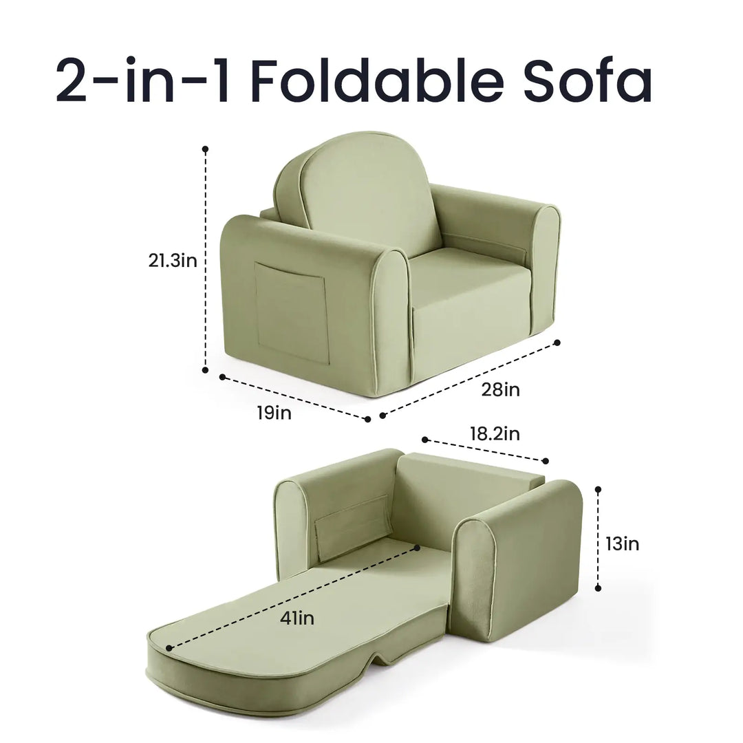 Tiny Land® GentleSnug Kid Chair - Sage