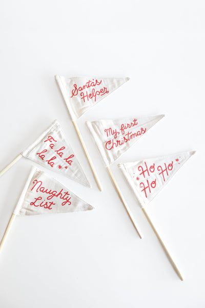 Christmas Mini Pennant Set | Festive Handmade Décor