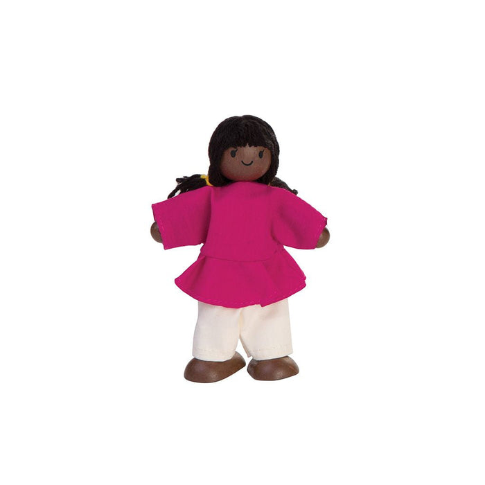 Plan Toys Girl Dollhouse Figure - Dark Skin Tone