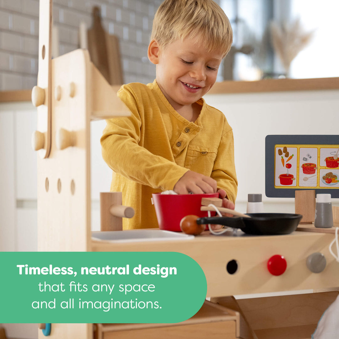 Creative Play 3 in 1 – Play Kitchen, Store &amp; Workshop