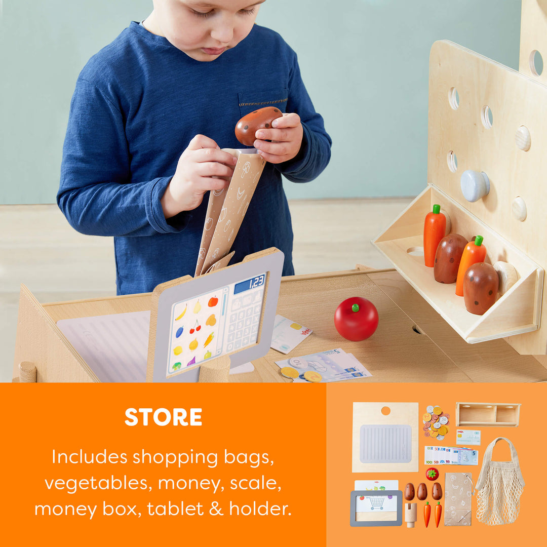 Creative Play 3 in 1 – Play Kitchen, Store &amp; Workshop