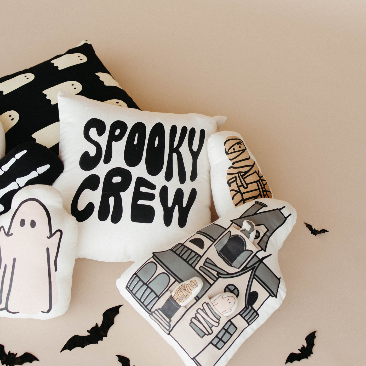 spooky crew pillow cover