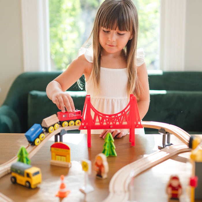 Tiny Land® Wooden Train Set for Children