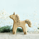 Wooden Baby Unicorn, Looking Up · view 1