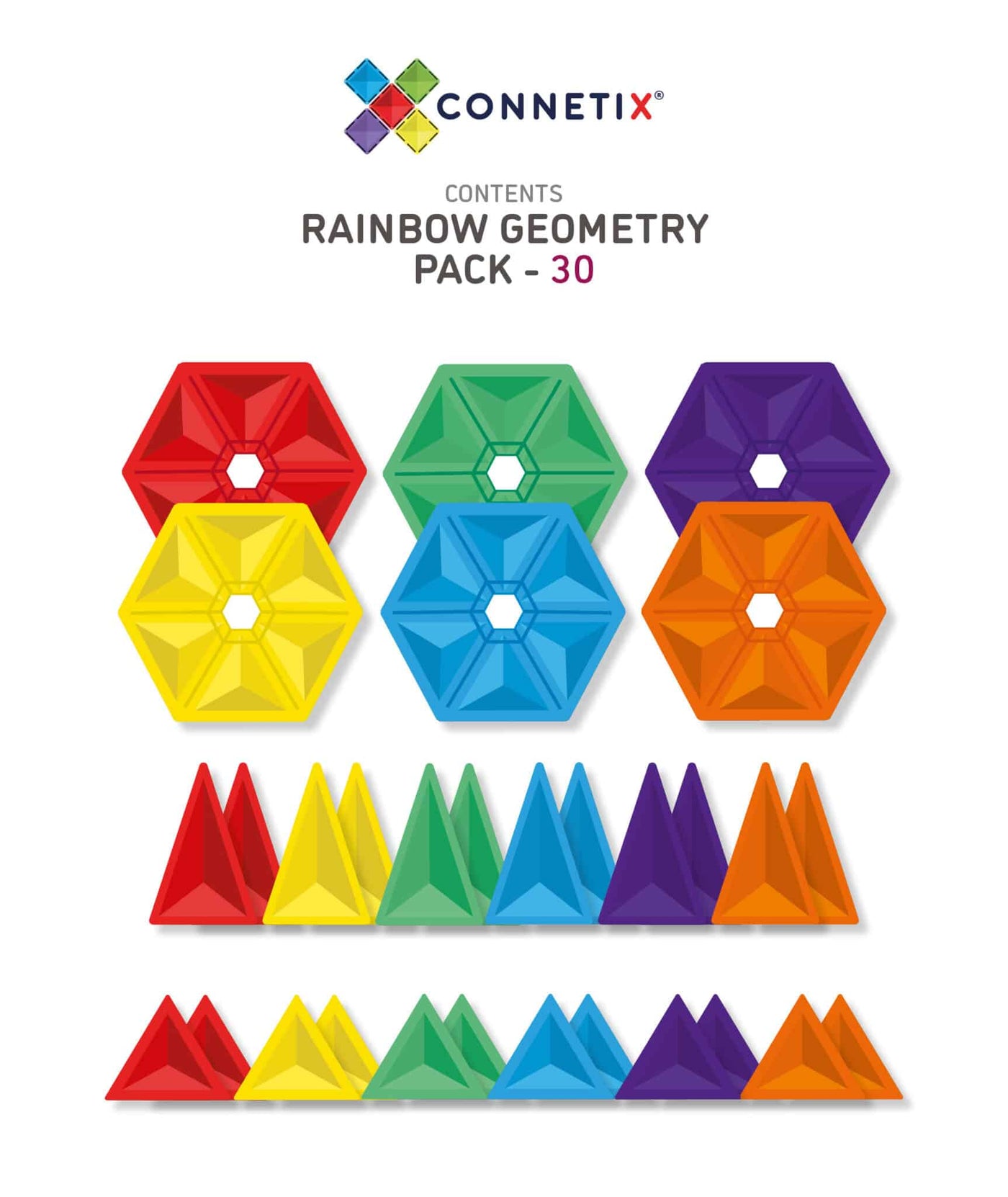 Connetix Tiles 30 Piece Geometry Pack