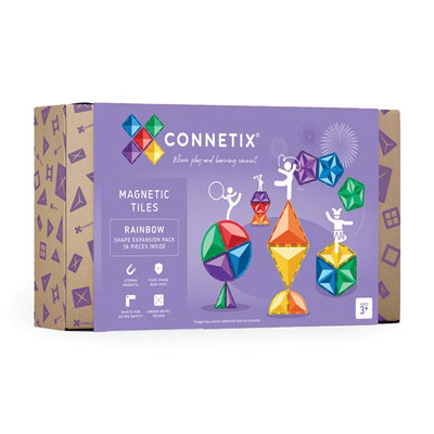 Connetix Tiles 36 Piece Rainbow Shape Expansion Pack