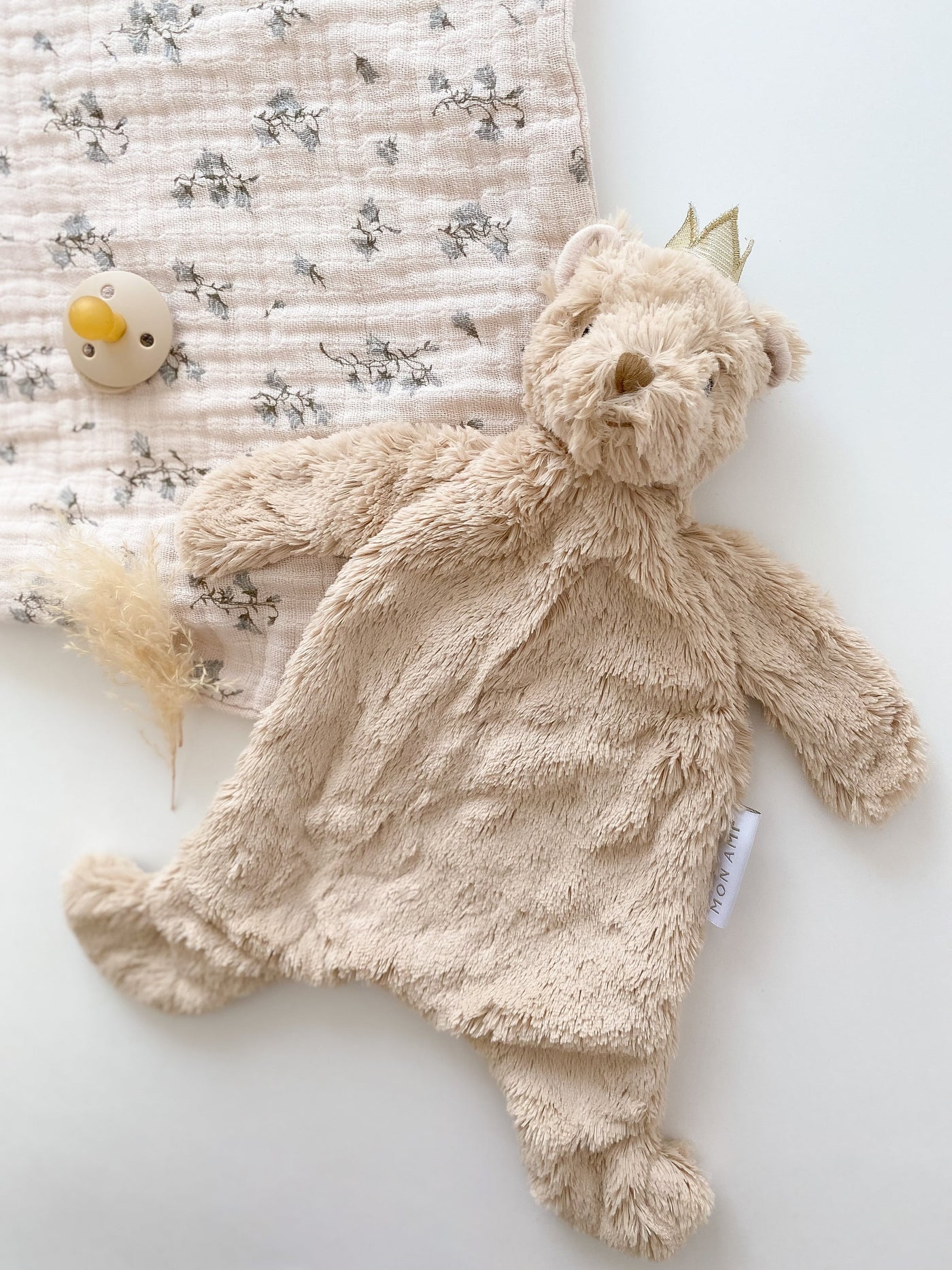 Prince Bear Baby Security Blanket