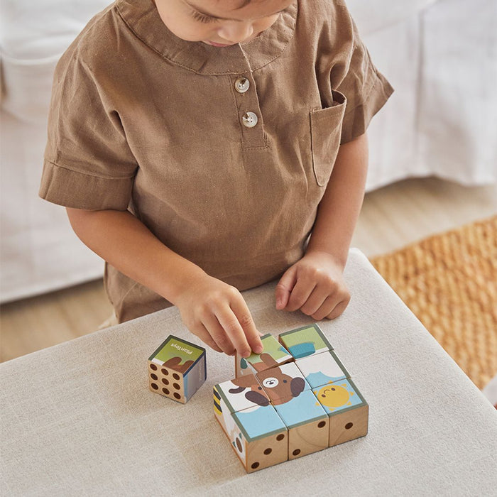 Plan Toys Animal Puzzle Cubes