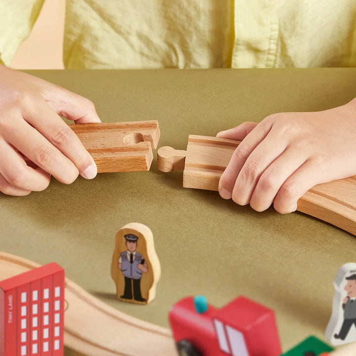 Tiny Land® Wooden Train Set for Children