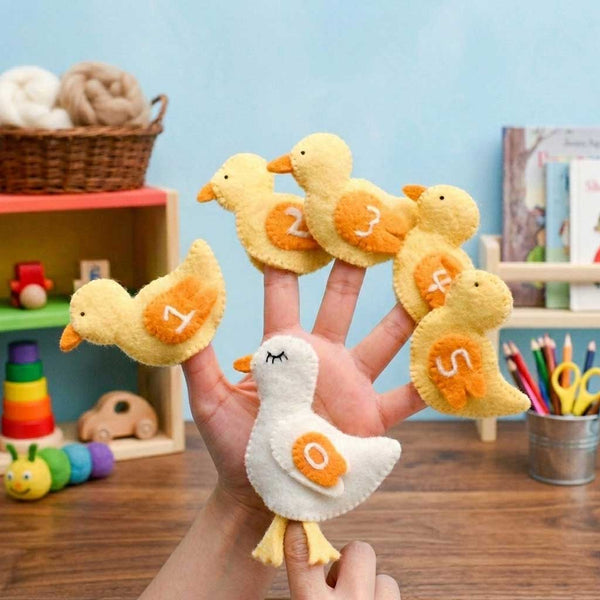 Five Little Ducks, Finger Puppet Set of 6