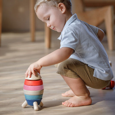 Plan Toys Stacking Rocket - Orchard