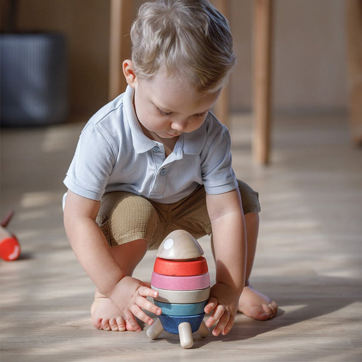 Plan Toys Stacking Rocket - Orchard