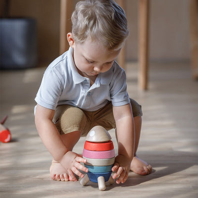 Plan Toys Stacking Rocket - Orchard