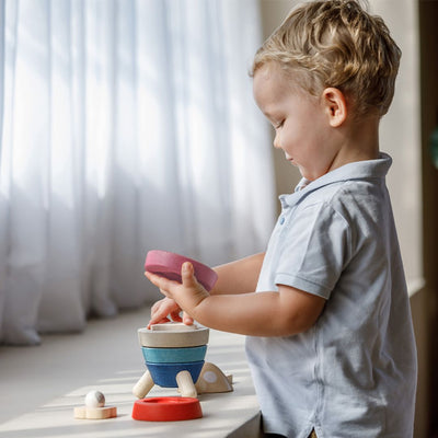 Plan Toys Stacking Rocket - Orchard
