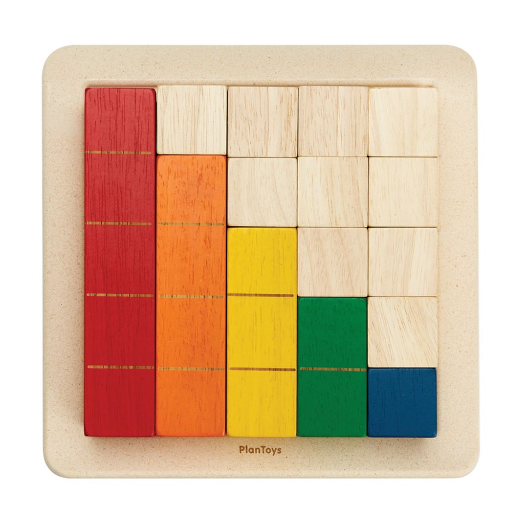 Plan Toys Colored Counting Blocks, Unit Plus