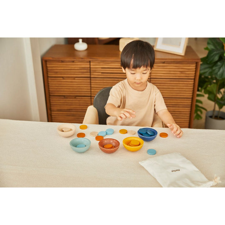 Plan Toys Sort &amp; Count Cups - Orchard
