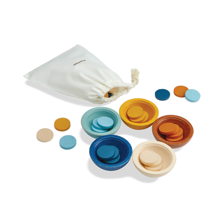 Plan Toys Sort &amp; Count Cups - Orchard