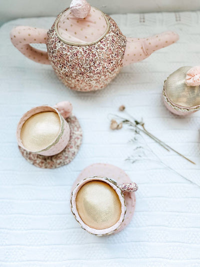 Floral Stuffed Toy Tea Set