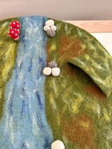 Whimsical felt play mat, detail view · view 2
