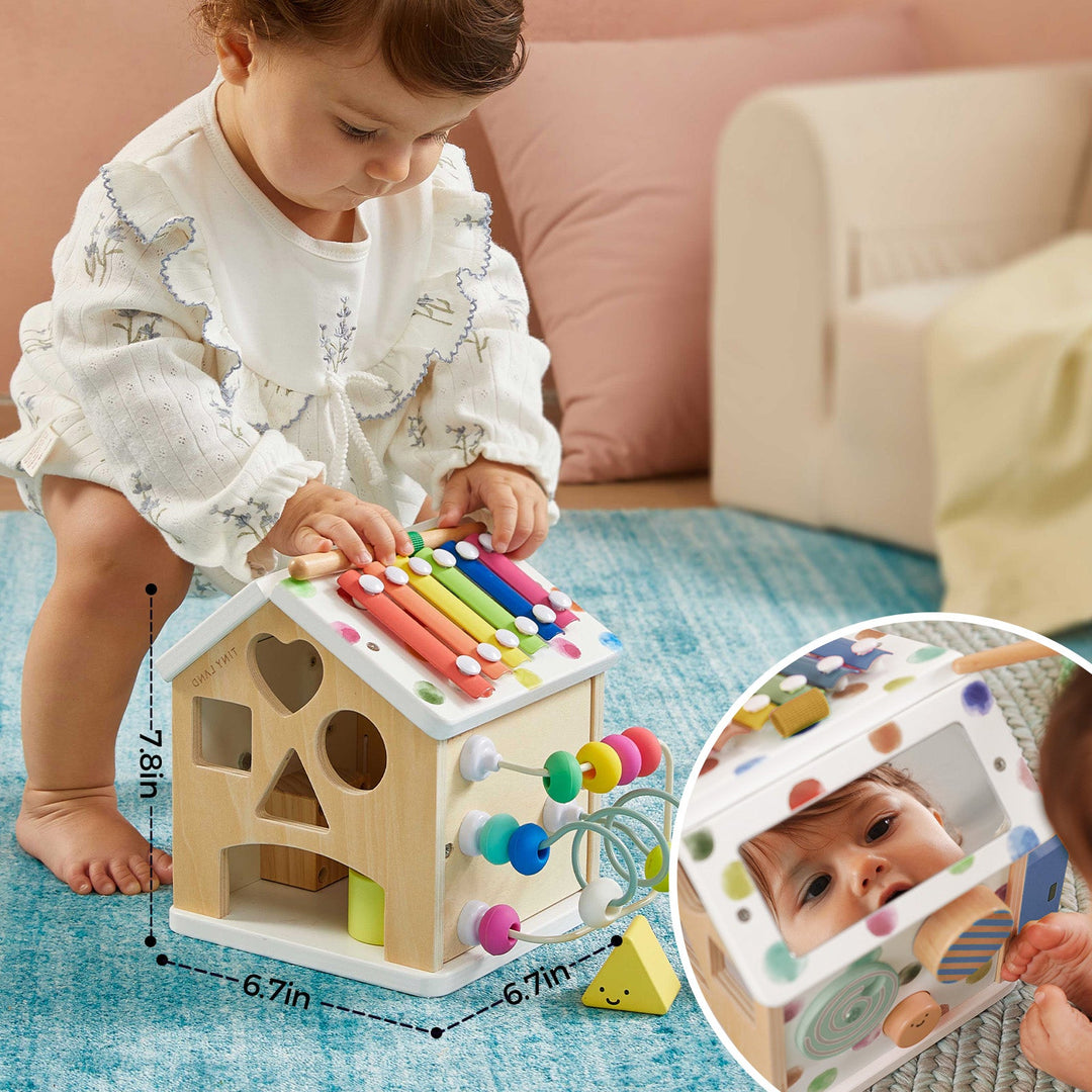 Sale Tiny Land® Cottage Activity Cube - Rainbow