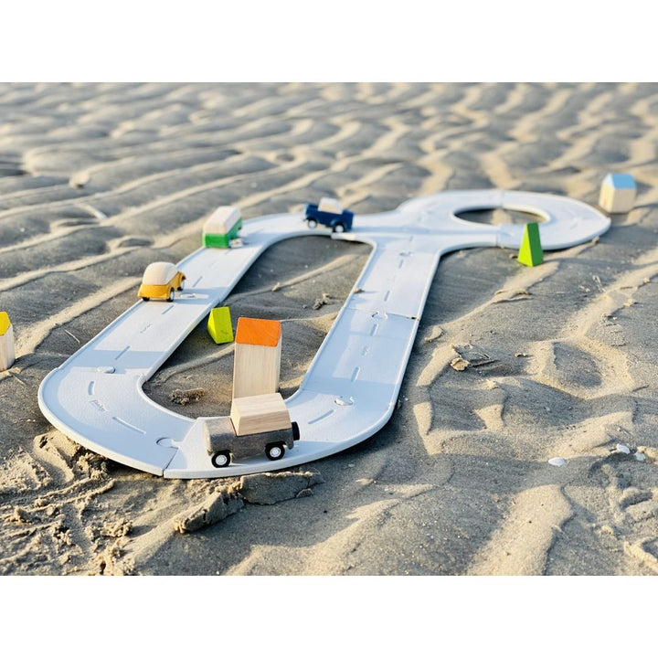 Plan Toys Rubber Road &amp; Rail Set, Medium
