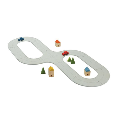 Plan Toys Rubber Road & Rail Set, Medium
