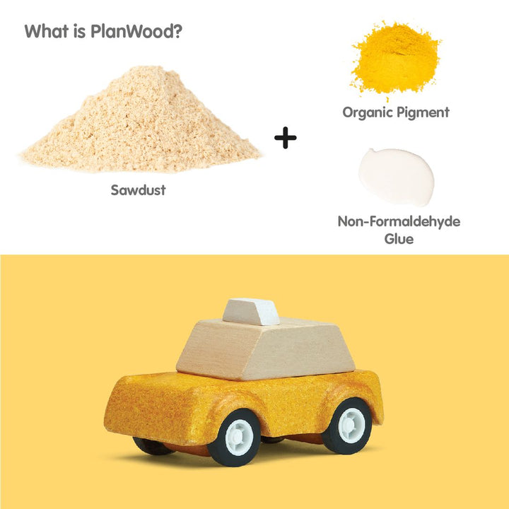 Plan Toys Yellow Taxicab