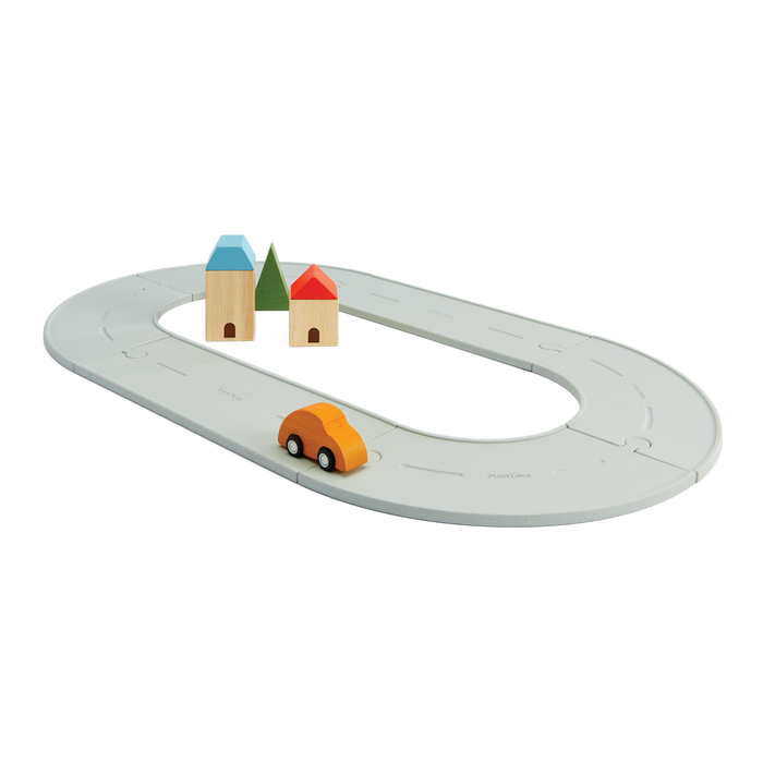 Plan Toys Rubber Road & Rail Set, Small
