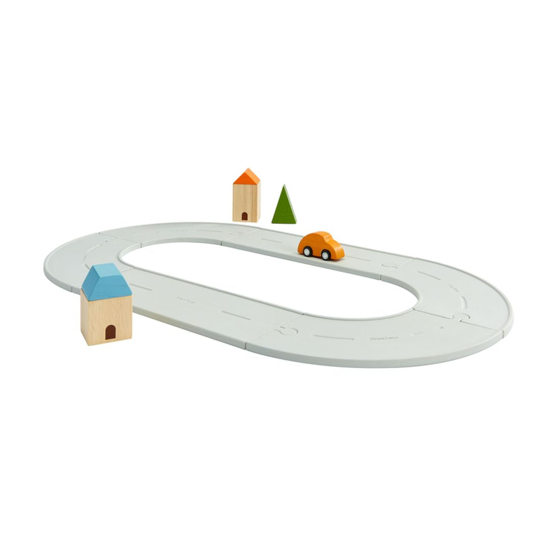Plan Toys Rubber Road & Rail Set, Small