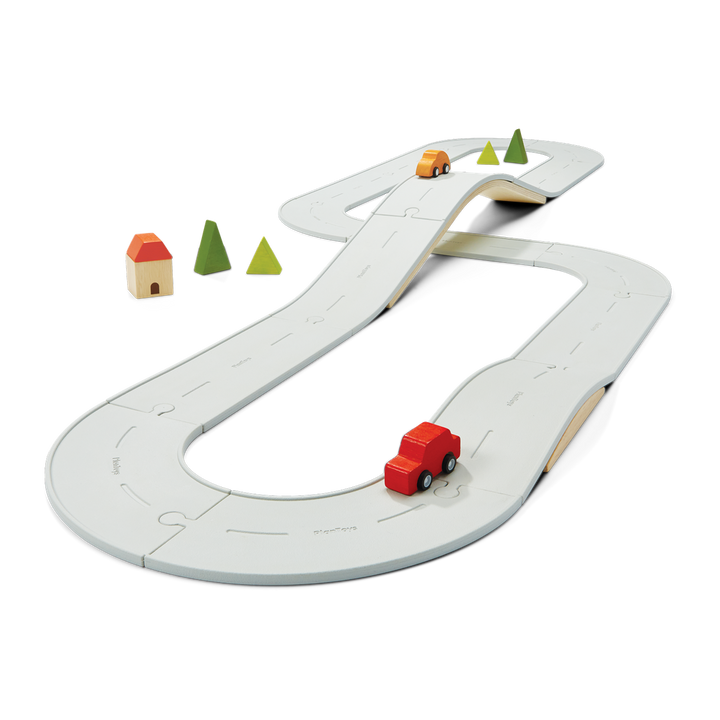 Plan Toys Rubber Road &amp; Rail Set, Large