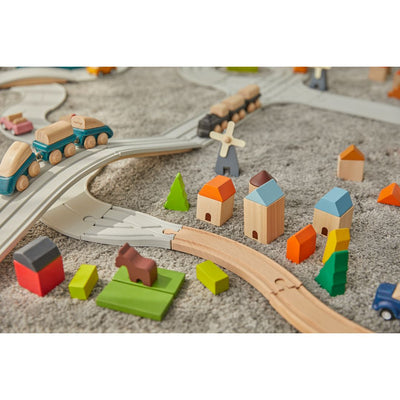 Plan Toys Rubber Road & Rail Adaptor Tracks
