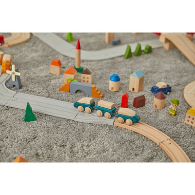 Plan Toys Rubber Road & Rail Adaptor Tracks