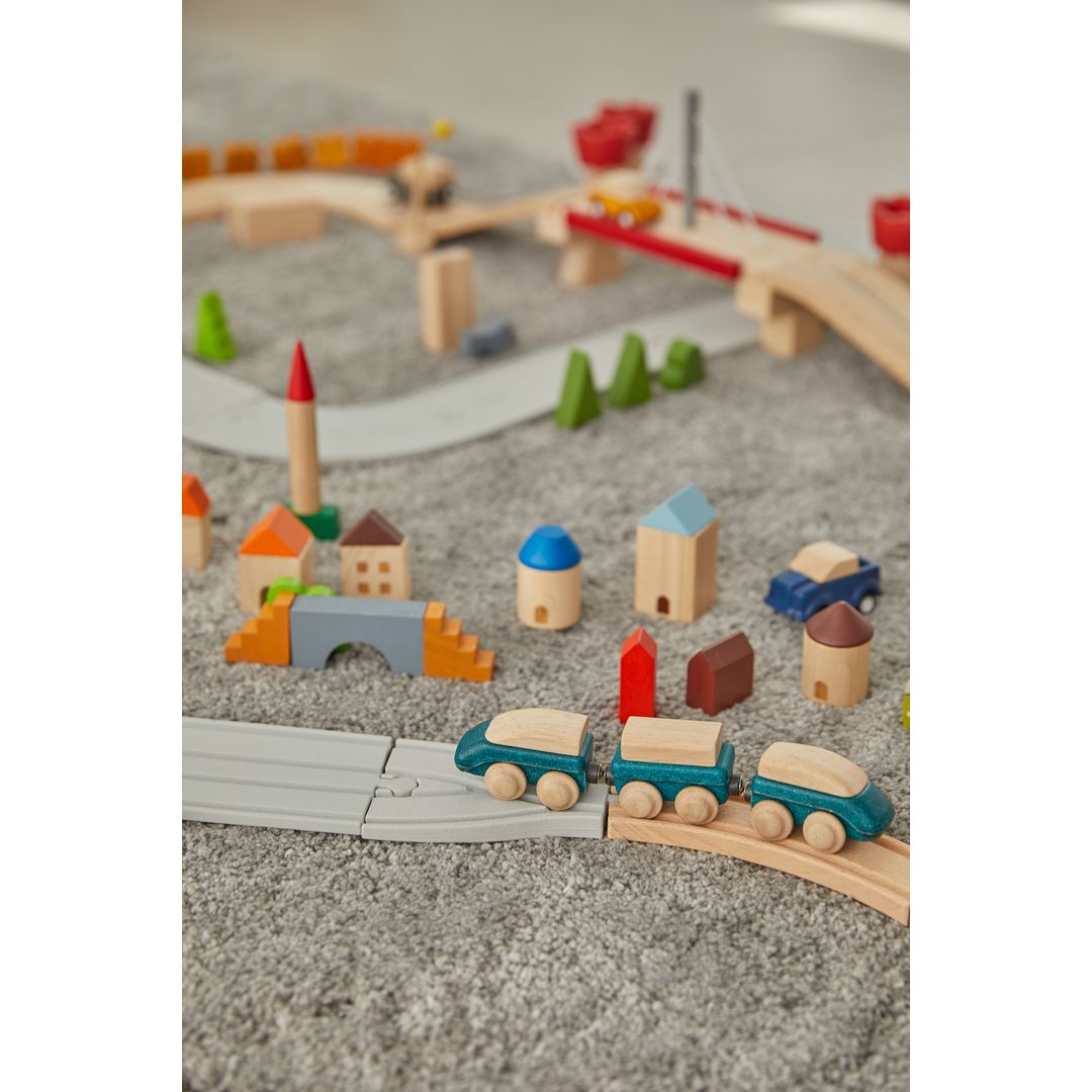 Plan Toys Rubber Road &amp; Rail Adaptor Tracks