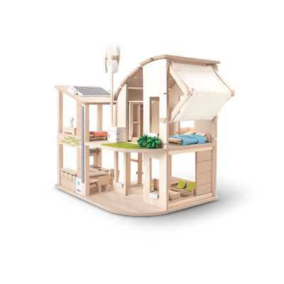 Plan Toys Green Dollhouse With Furniture