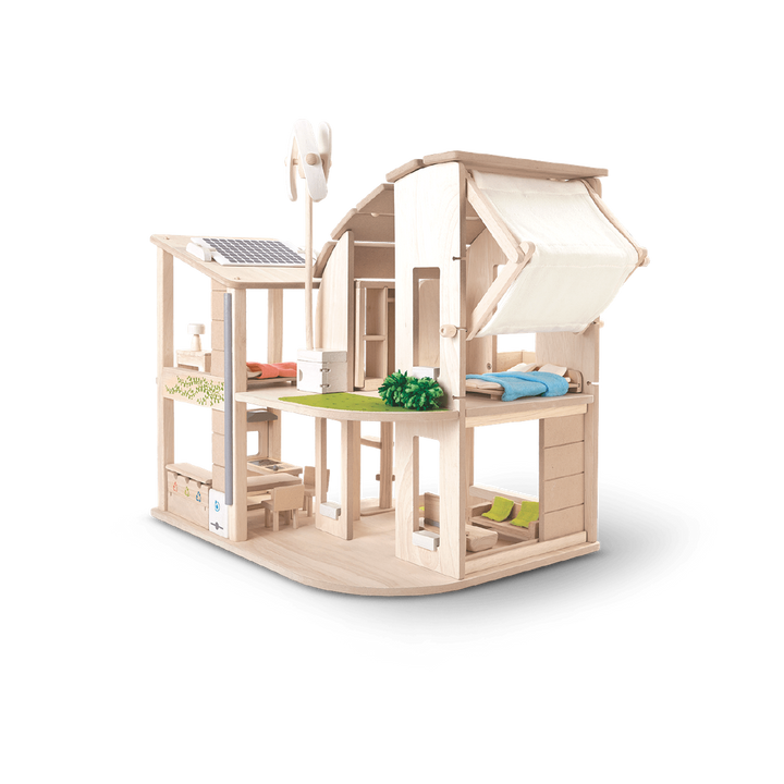 Plan Toys Green Dollhouse With Furniture – My Toy Wagon